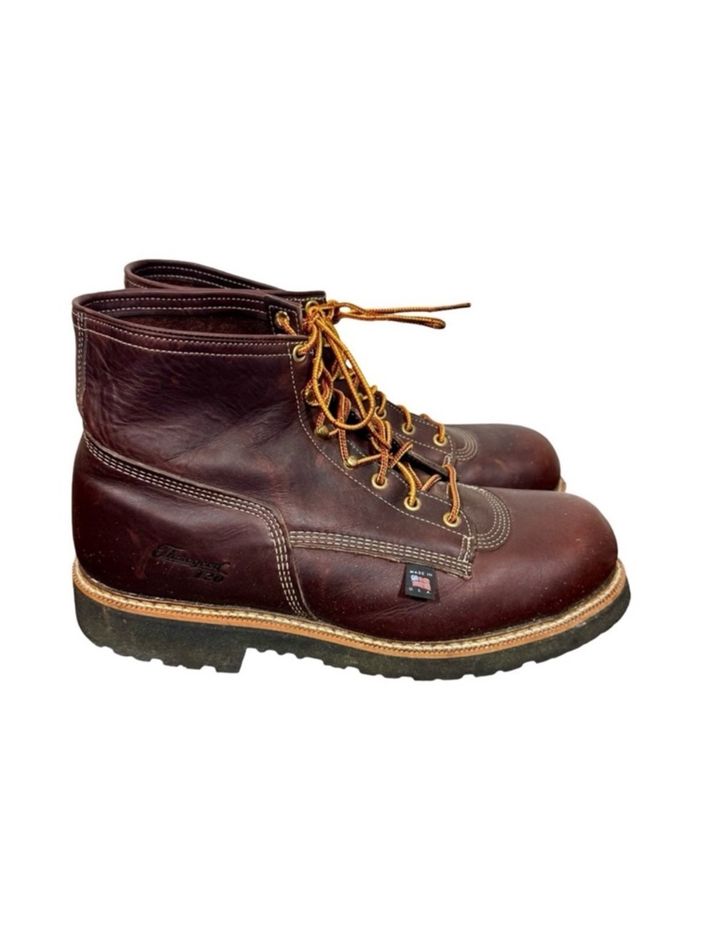 Thorogood 6" Steel Toe Work Boot in Black Walnut Leather 804-4367 Made in USA